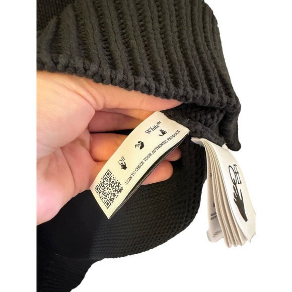 OFF-WHITE C/O VIRGIL ABLOH Cotton CheckeredCrewneck Size XL Men's - Picture 9 of 12